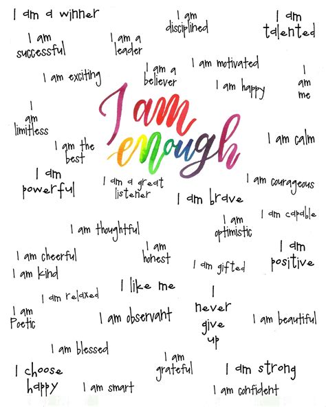 I AM ENOUGH.